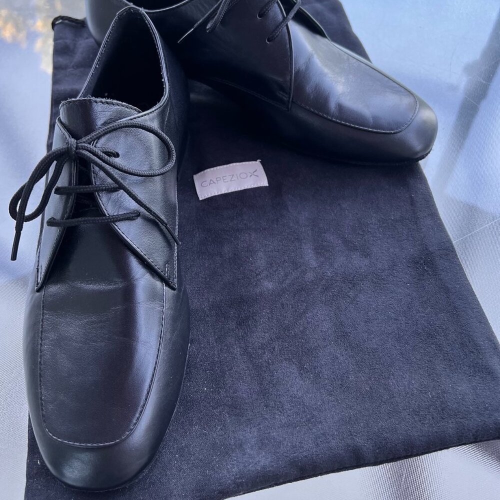 Capezio Black Leather Lace-Up Dance Shoes